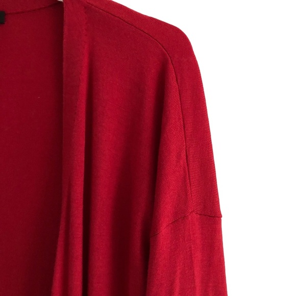 Halogen Red Sweater Long Line Duster Cardigan XL - Picture 5 of 11